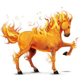 riding horse fire element