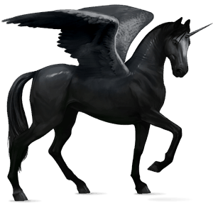winged riding unicorn bay tobiano