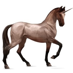 riding unicorn akhal-teke roan