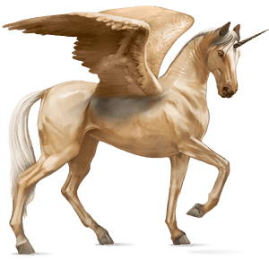 winged riding unicorn akhal-teke dapple grey