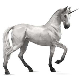 riding unicorn light grey