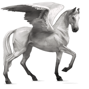 riding pegasus mustang light grey