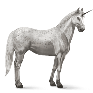 riding unicorn light grey