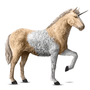 riding unicorn paint horse palomino tobiano