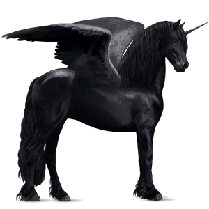 winged riding unicorn nokota roan