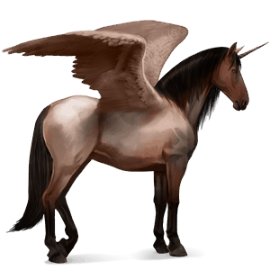 winged riding unicorn arabian horse flaxen chestnut 