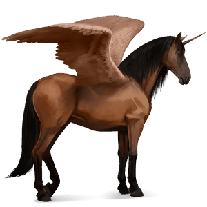winged riding unicorn purebred spanish horse palomino