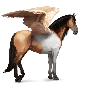 riding pegasus hanoverian light grey