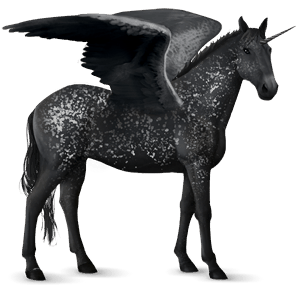 winged riding unicorn lipizzan light grey