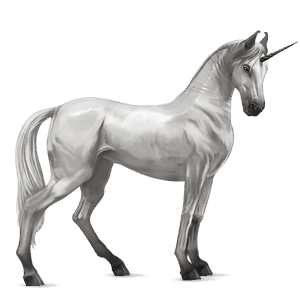riding unicorn marwari light grey
