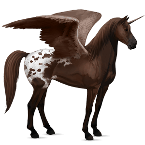 winged riding unicorn dapple grey