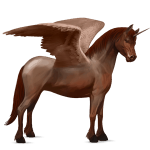 winged unicorn pony  dapple grey