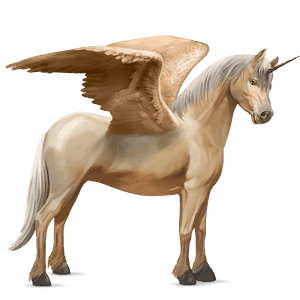 winged unicorn pony  connemara cremello