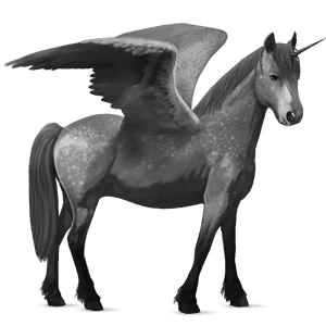 winged unicorn pony  dun