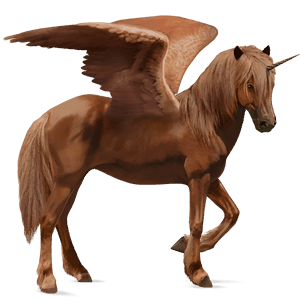 winged riding unicorn kwpn chestnut