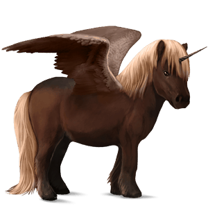 winged unicorn pony  shetland dun