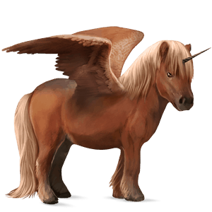 winged unicorn pony  shetland dun