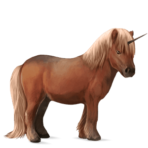 unicorn pony shetland flaxen liver chestnut 