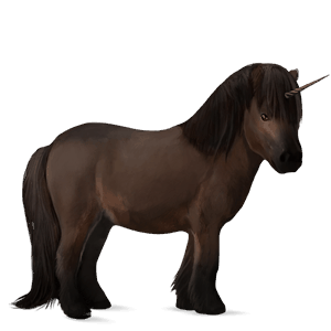 unicorn pony highland pony flaxen liver chestnut 