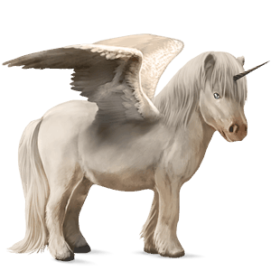 winged unicorn pony  bay