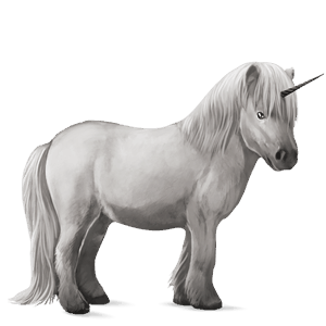 unicorn pony light grey