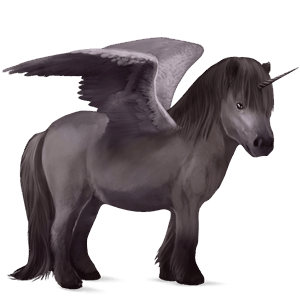 winged unicorn pony  bay