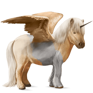 winged unicorn pony  chestnut