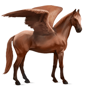 riding pegasus hanoverian chestnut