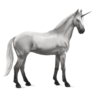 riding unicorn light grey