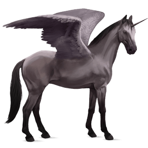 winged riding unicorn mustang mouse grey