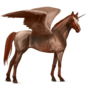 winged riding unicorn thoroughbred black