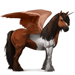 winged riding unicorn vanner cherry bay tobiano