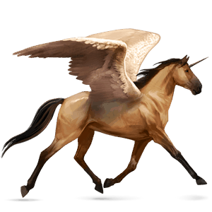 winged riding unicorn thoroughbred liver chestnut