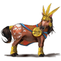 riding unicorn arabian horse flaxen chestnut 