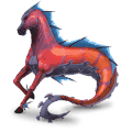 winged riding unicorn bay
