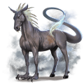 riding unicorn purebred spanish horse cremello