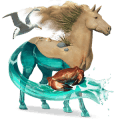 riding pegasus purebred spanish horse cremello