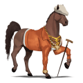unicorn pony liver chestnut tobiano