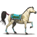 riding horse arabian horse fleabitten grey