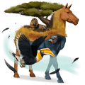 riding horse mustang flaxen chestnut 