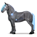 draught horse drum horse mouse grey tobiano