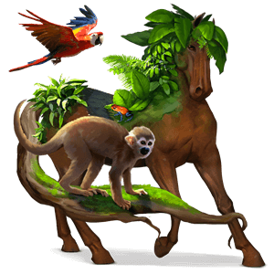riding horse french trotter chestnut