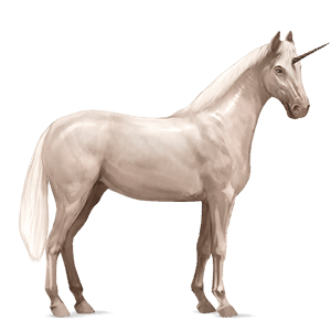 riding unicorn quarter horse cremello
