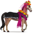 riding unicorn novia púrpura 